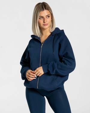 TEVEO Statement Oversized Jackets Bleu Foncé Femme | LML-45856326