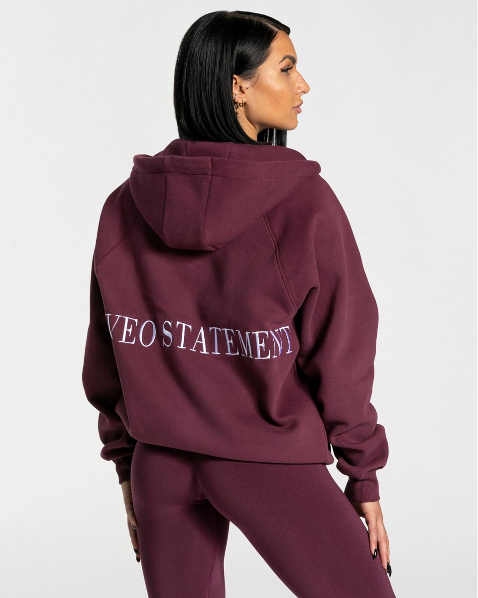 TEVEO Statement Oversized Jackets Pflaume Femme | MLU-57102587