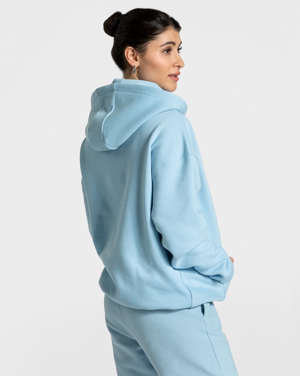 TEVEO College Oversized Hoodie Bleu Femme | EJW-11455174