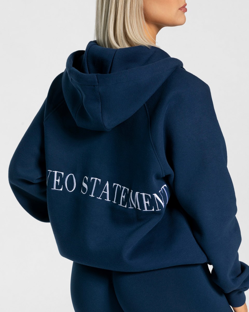 TEVEO Statement Oversized Jackets Bleu Foncé Femme | LML-45856326