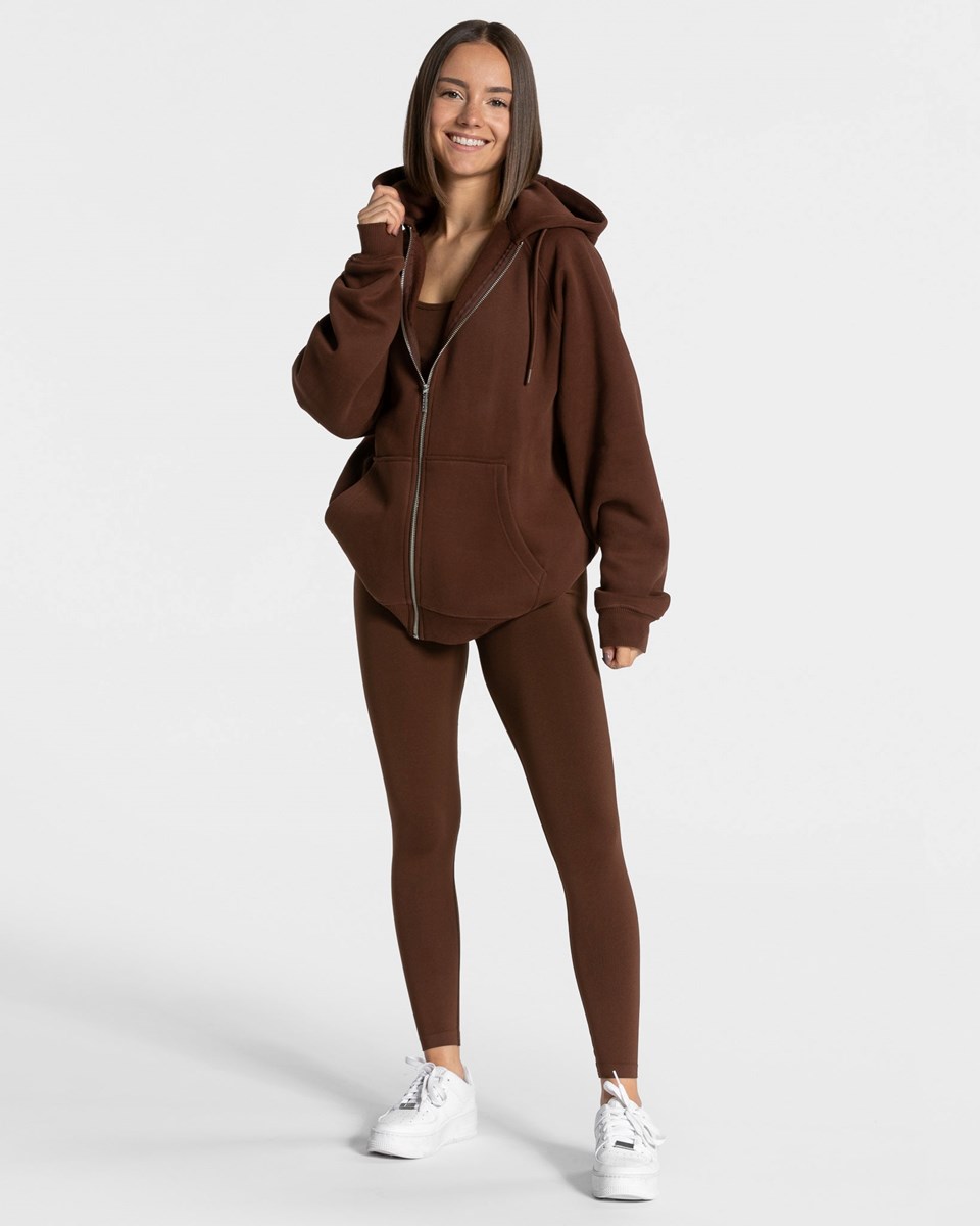 TEVEO Statement Oversized Jackets Kaffee Femme | WID-55368602