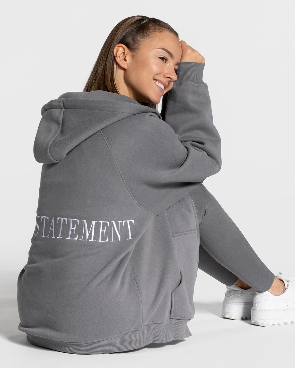 TEVEO Statement Oversized Jackets Graphit Femme | HHO-76525615