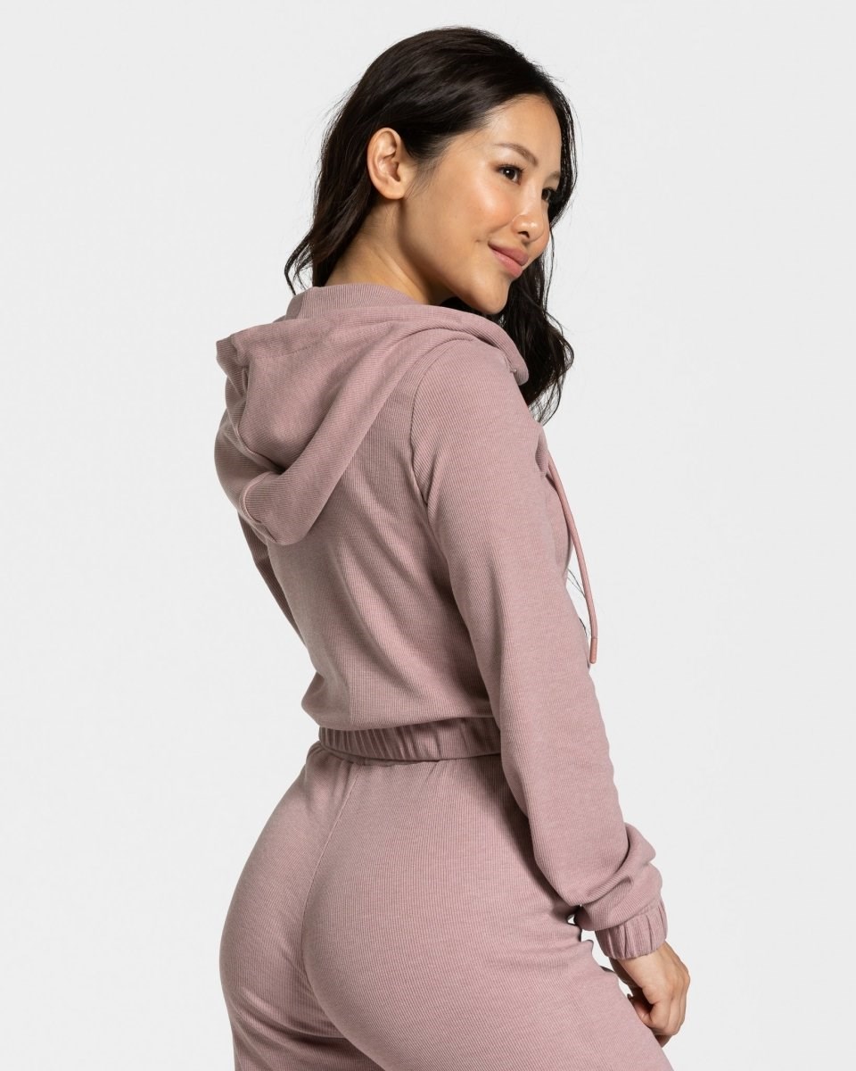 TEVEO Lounge Zip Hoodie Rose Femme | YAU-61476585