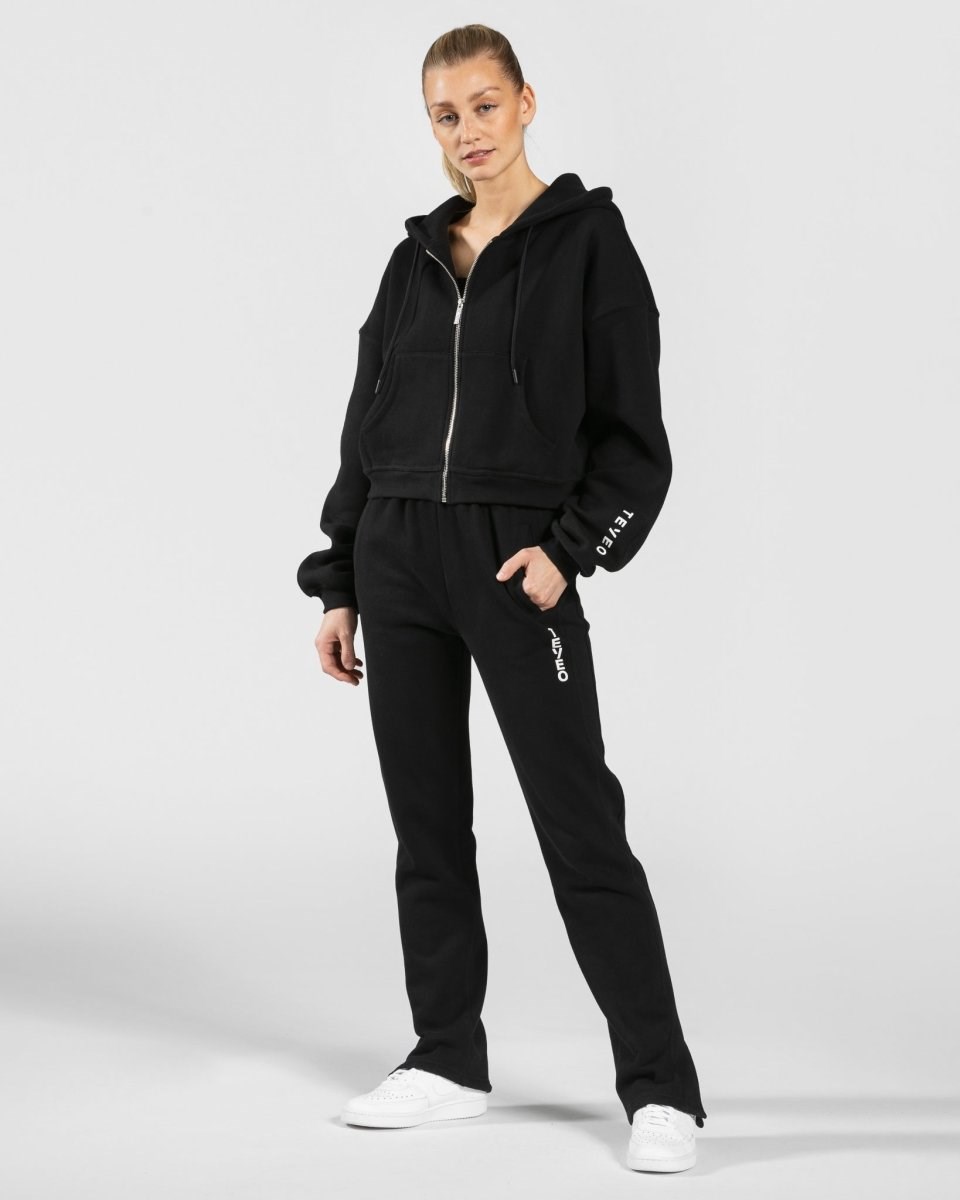 TEVEO Sassy Zip Hoodie Noir Femme | AED-69906335