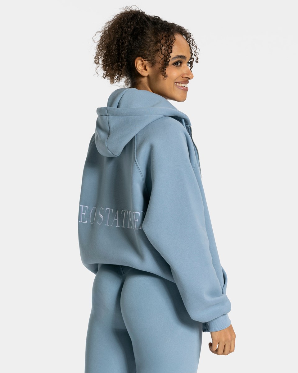 TEVEO Statement Oversized Jackets Bleu Femme | DPB-30317574