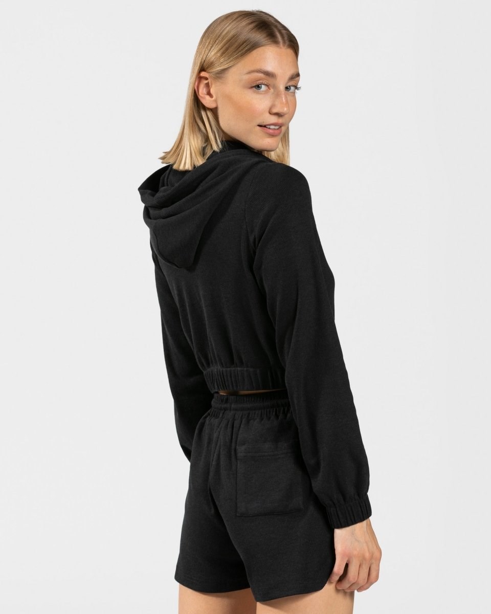 TEVEO Lounge Zip Hoodie Noir Femme | HWF-45585575