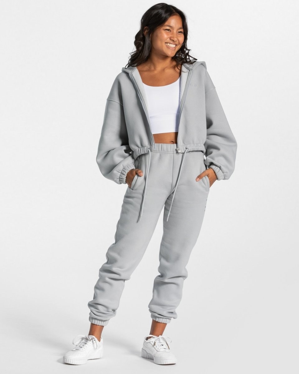 TEVEO Iconic Oversized Zip Hoodie Bleu Femme | YJX-14321491