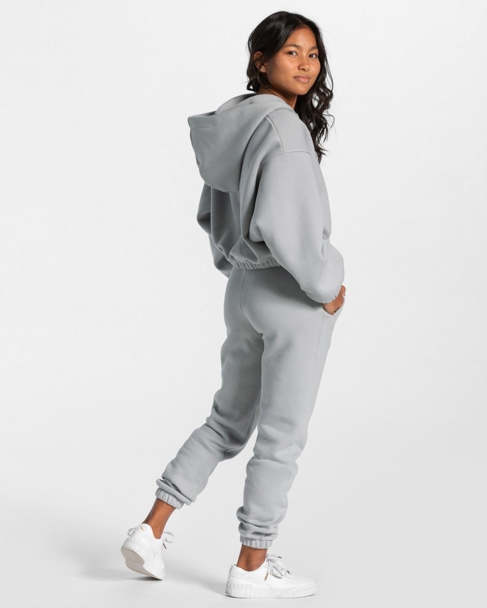 TEVEO Iconic Oversized Zip Hoodie Bleu Femme | YJX-14321491