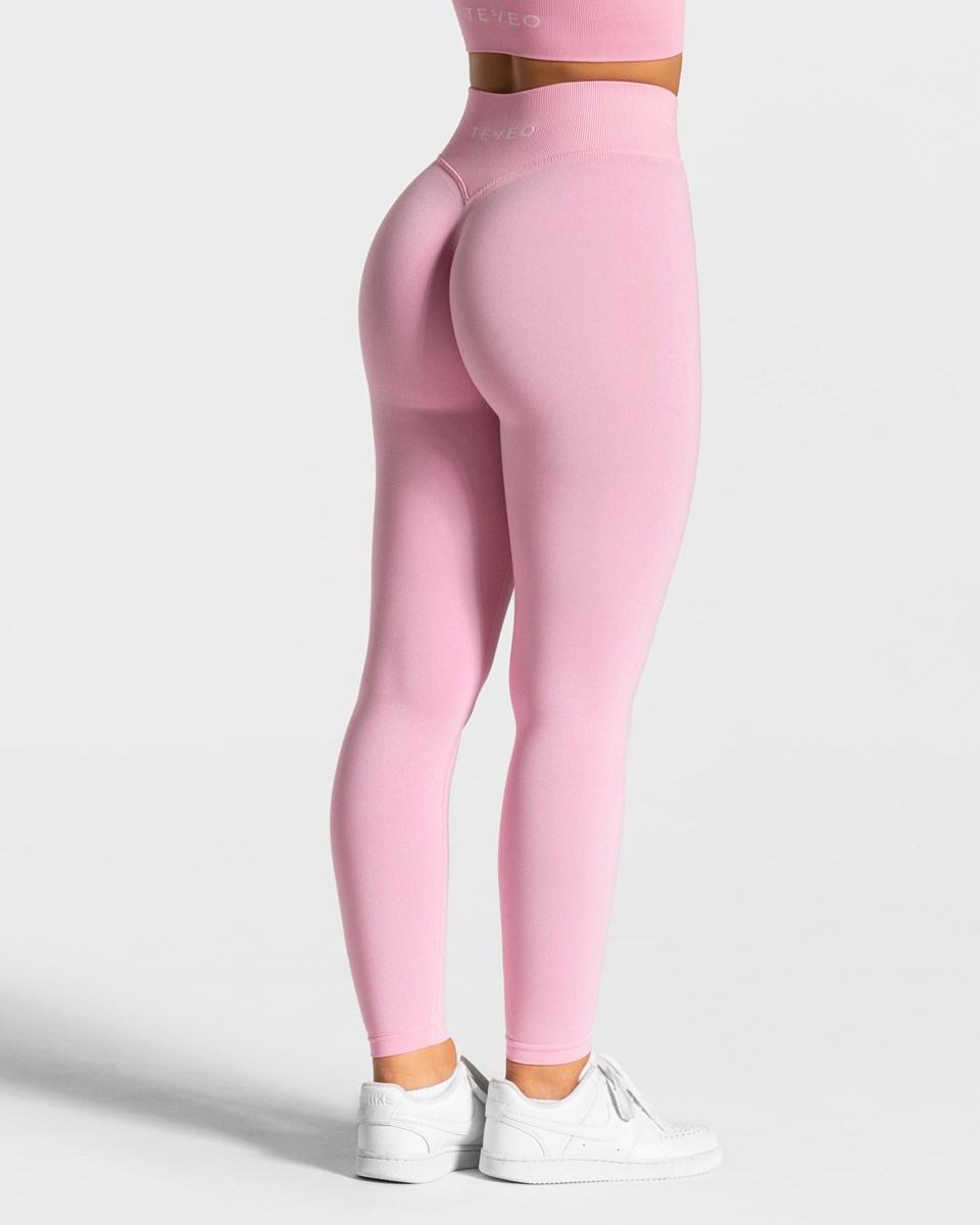 TEVEO Statement Scrunch Leggings Rose Femme | VNK-29230231