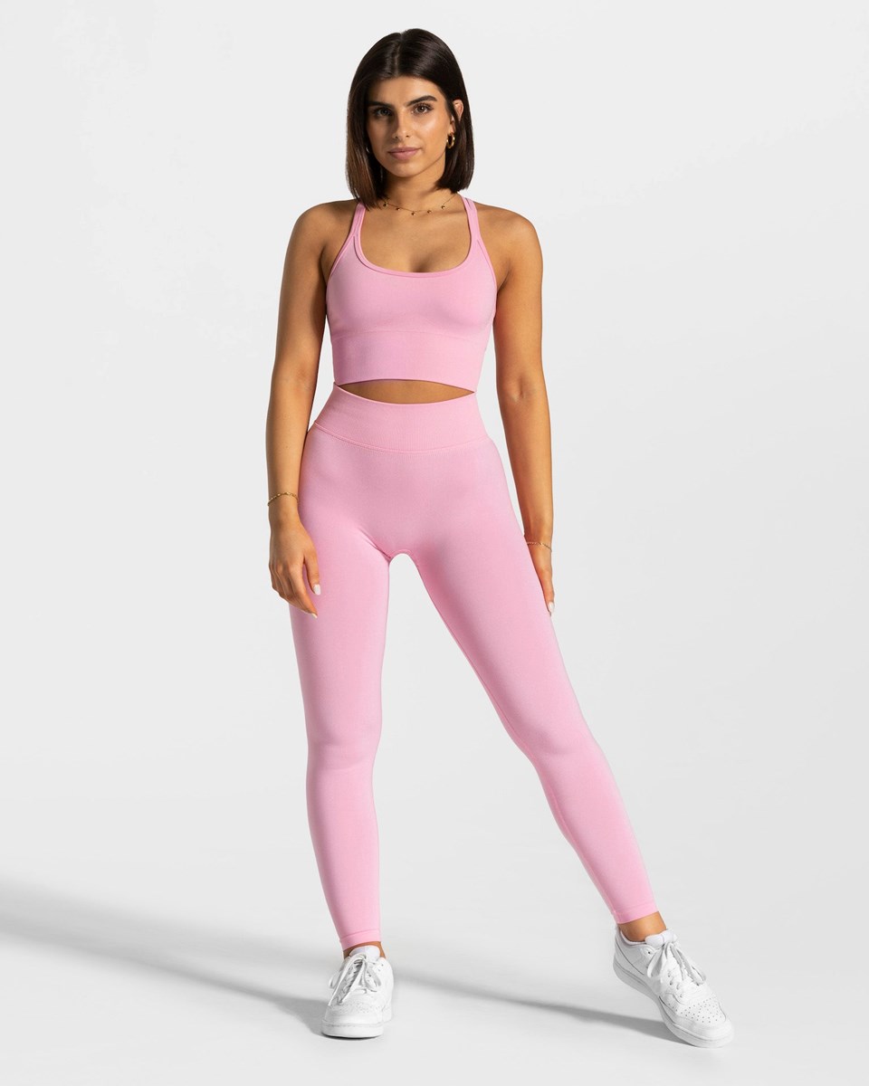 TEVEO Statement Scrunch Leggings Rose Femme | VNK-29230231