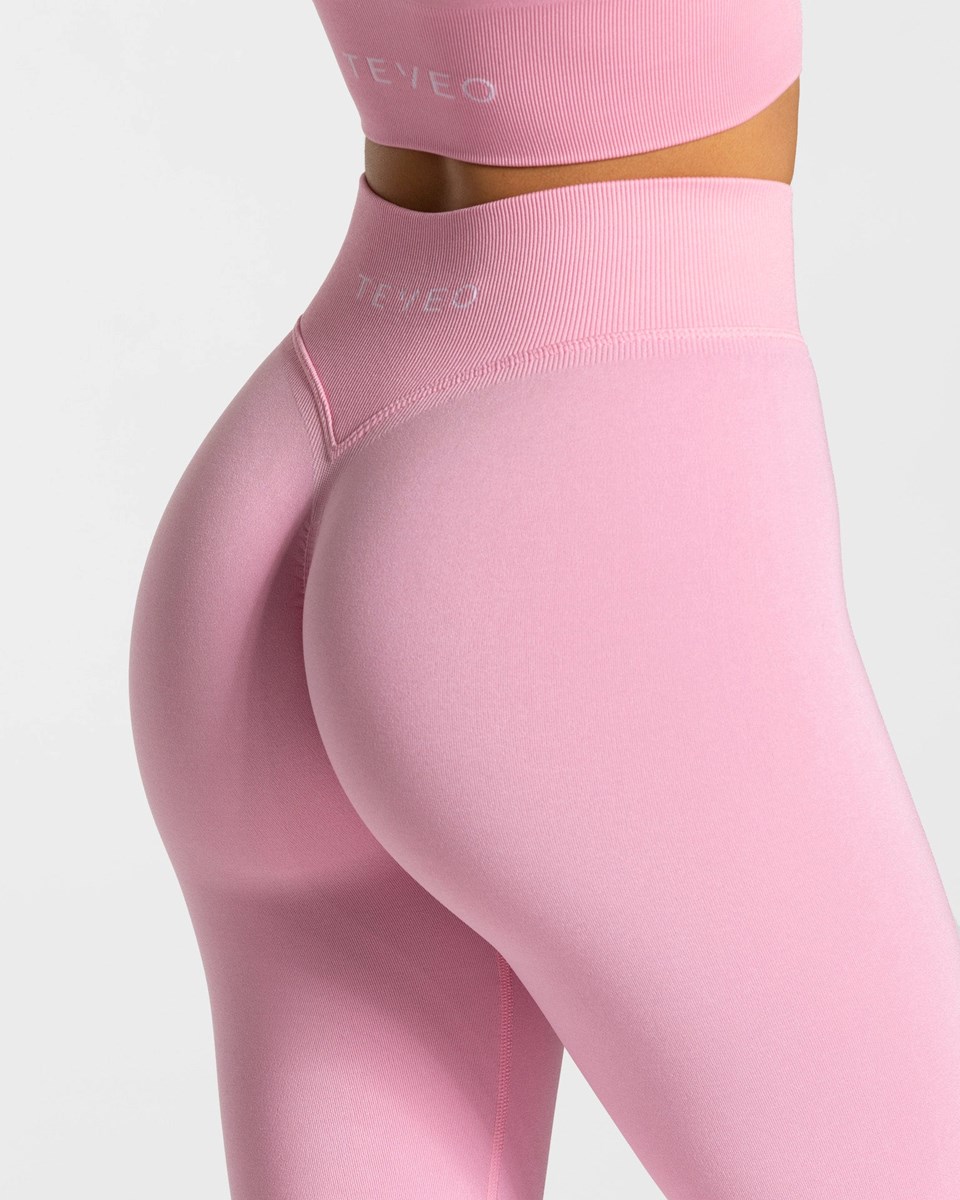 TEVEO Statement Scrunch Leggings Rose Femme | VNK-29230231