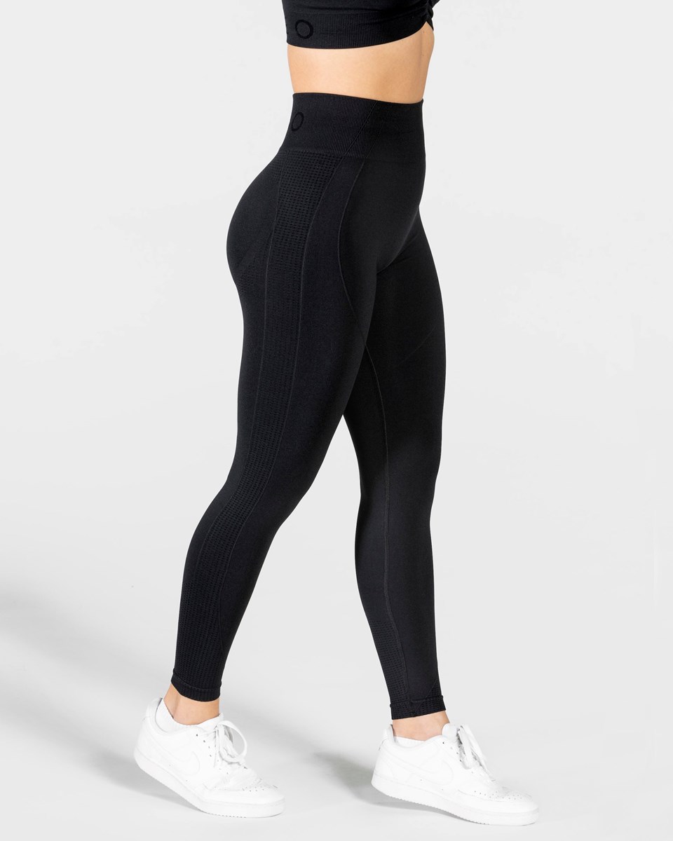 TEVEO Focus Scrunch Leggings Noir Femme | GQF-12775127