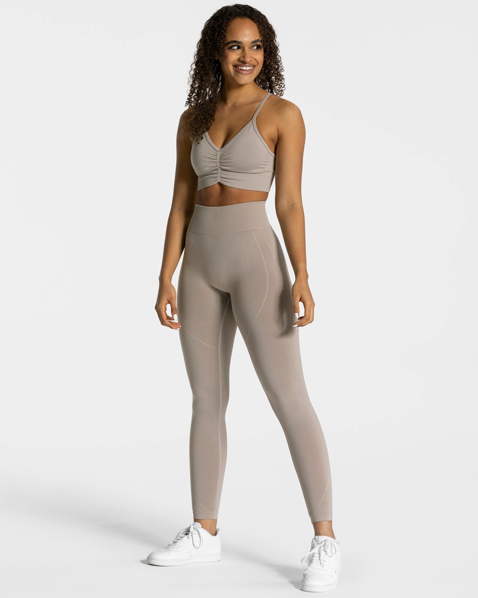 TEVEO Focus Scrunch Leggings Dust Femme | IKY-47078980