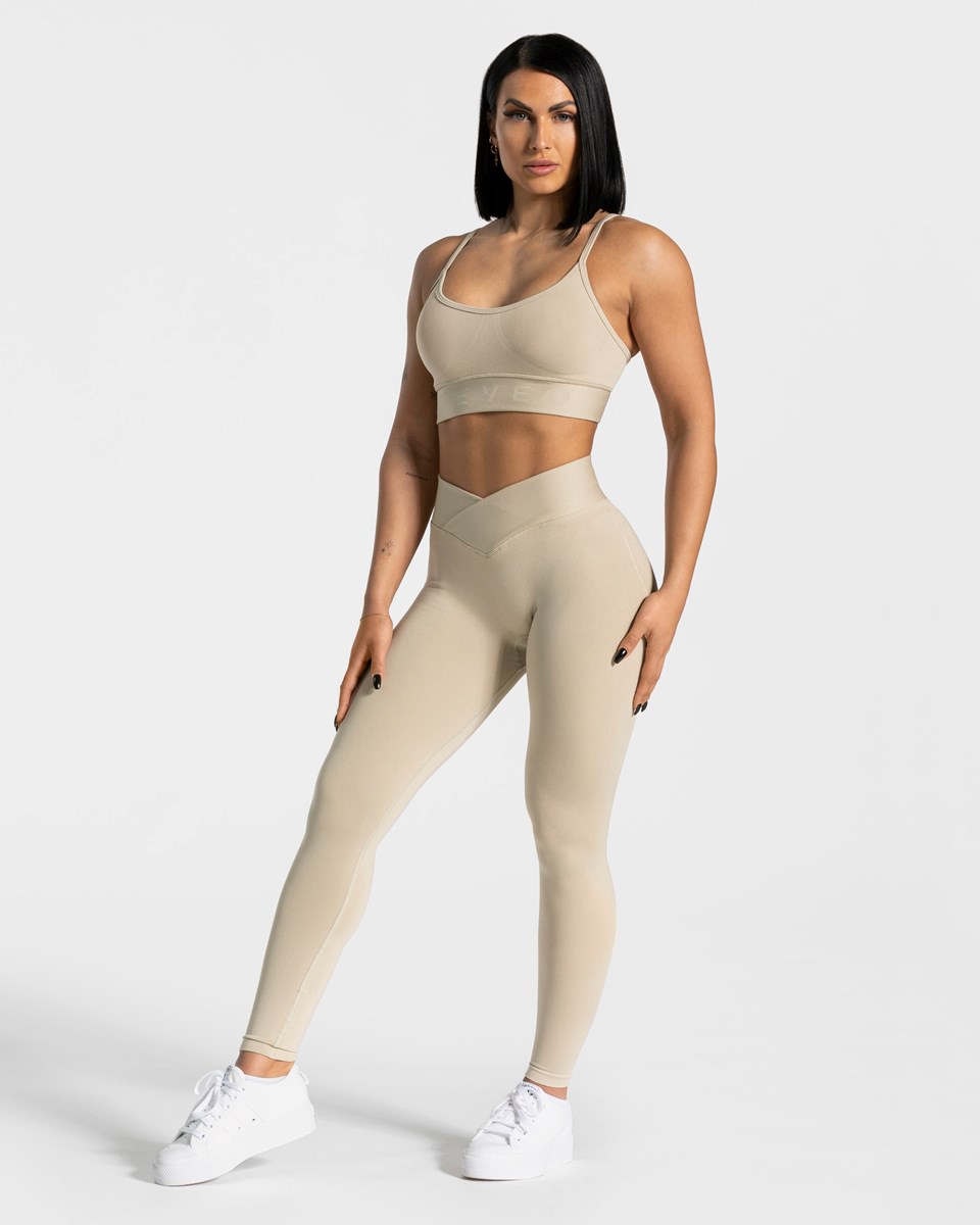 TEVEO V-Shape Leggings Sable Femme | SZW-21687329