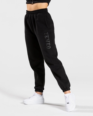 TEVEO College Oversized Jogger Noir Femme | AES-13399428