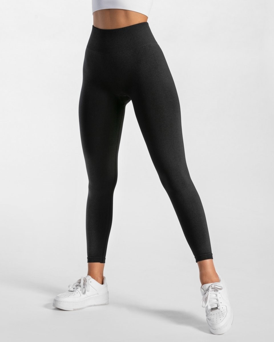 TEVEO Timeless Scrunch Leggings Noir Femme | LVM-19501585