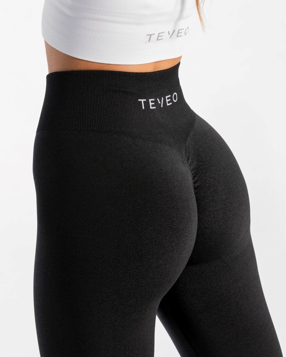 TEVEO Timeless Scrunch Leggings Noir Femme | LVM-19501585