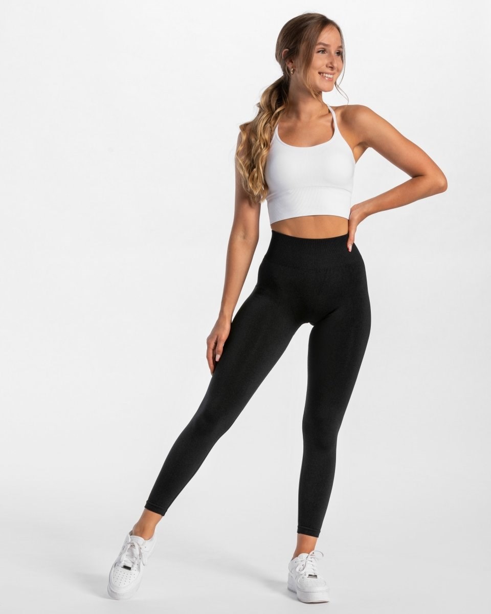 TEVEO Timeless Scrunch Leggings Noir Femme | LVM-19501585