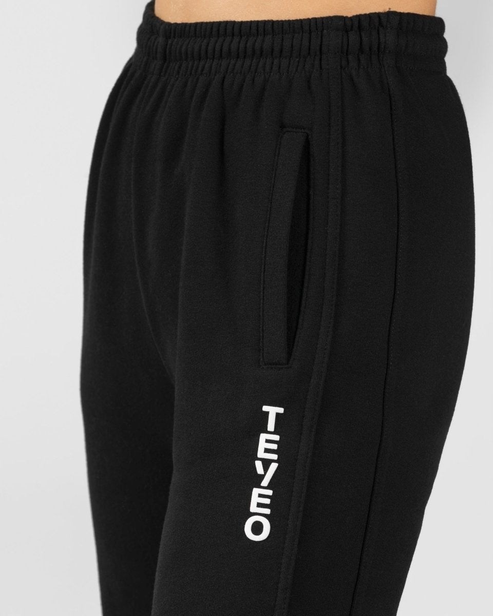 TEVEO Sassy Slit Jogger Noir Femme | KKQ-36907624