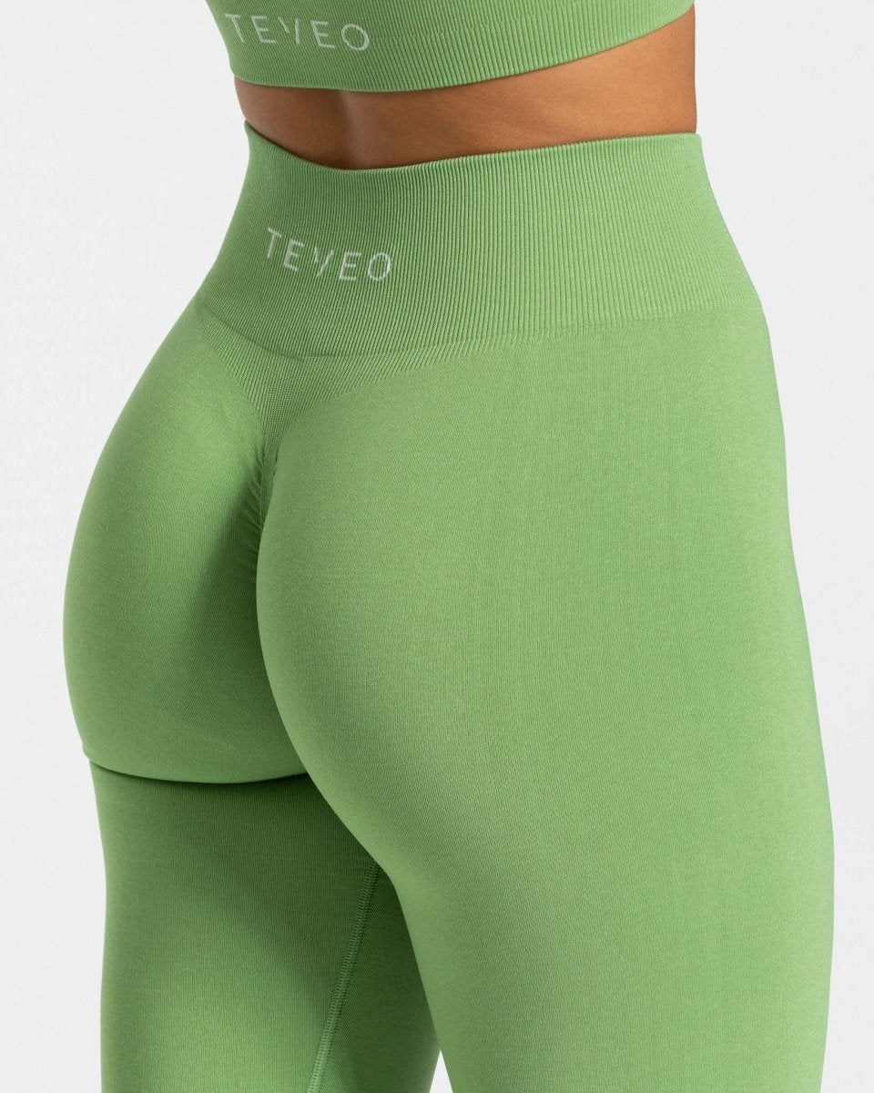 TEVEO Timeless Scrunch Leggings Vert Olive Femme | RLA-74114405