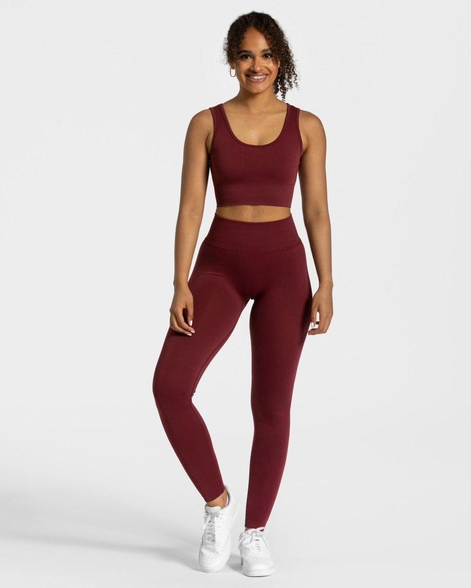 TEVEO Sensation Leggings Rouge Femme | BOC-82465609