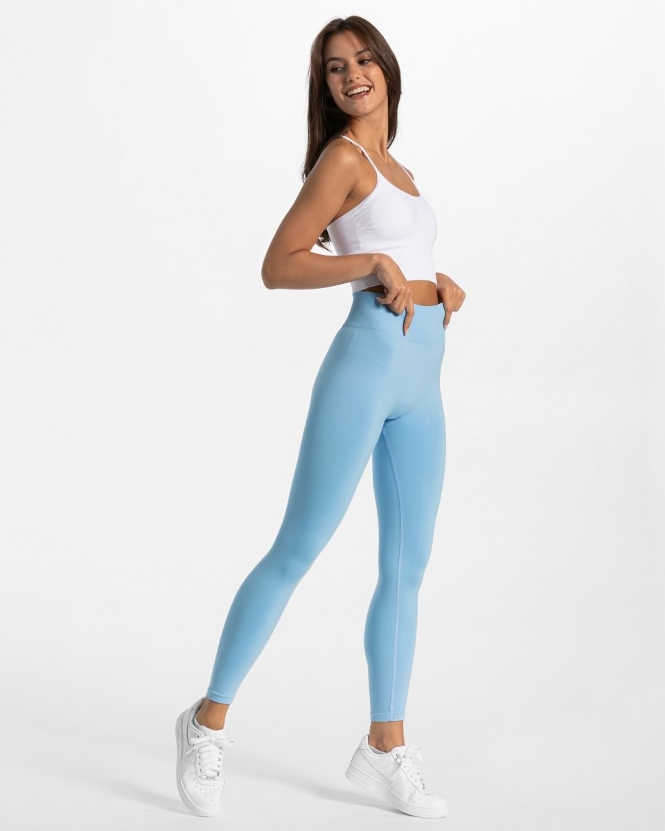 TEVEO Timeless Scrunch Leggings Bleu Femme | HUZ-53011821