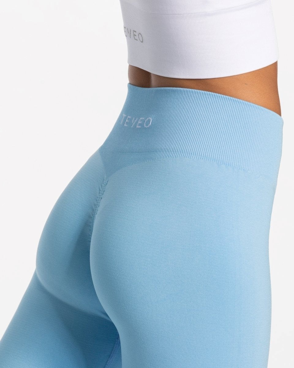 TEVEO Timeless Scrunch Leggings Bleu Femme | HUZ-53011821