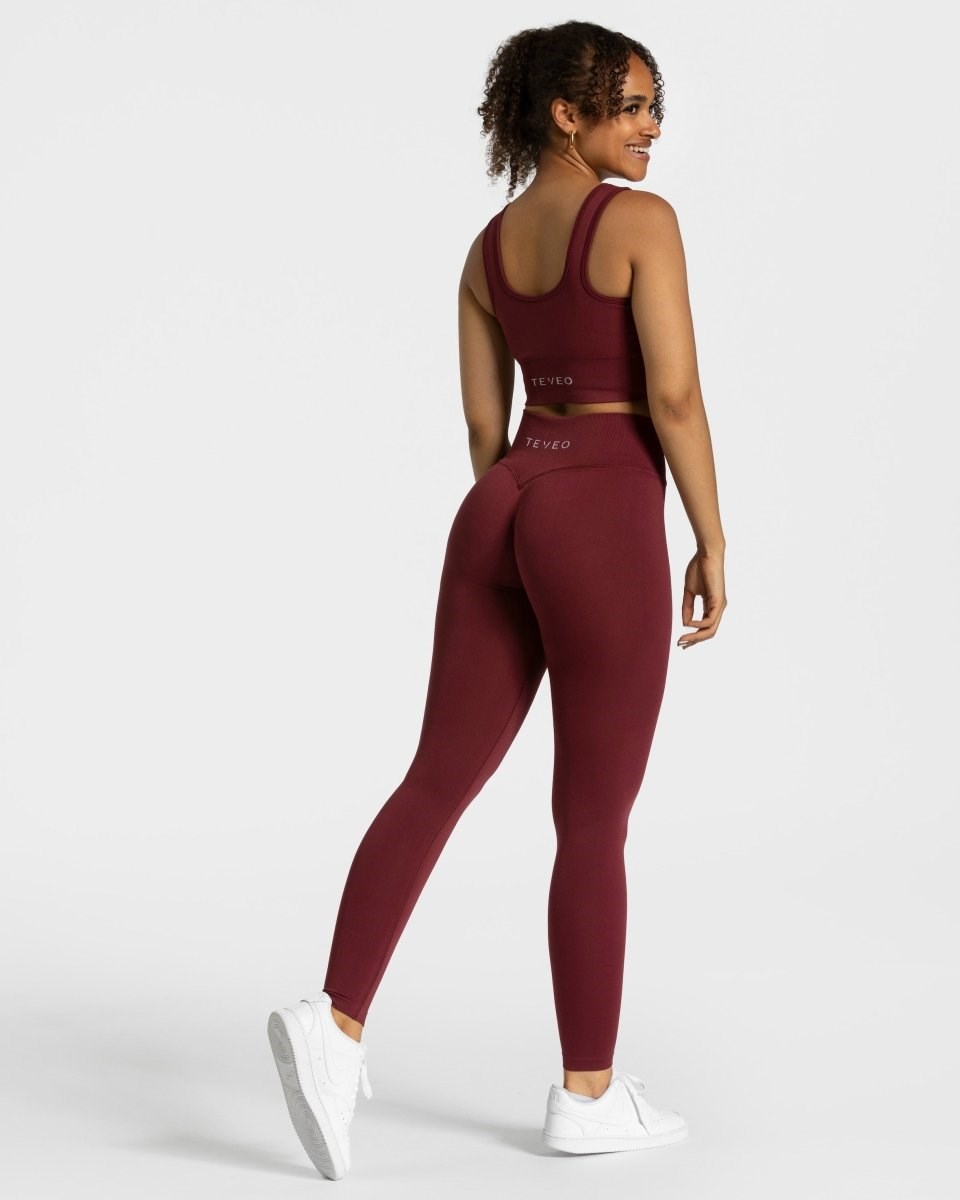 TEVEO Sensation Leggings Rouge Femme | BOC-82465609