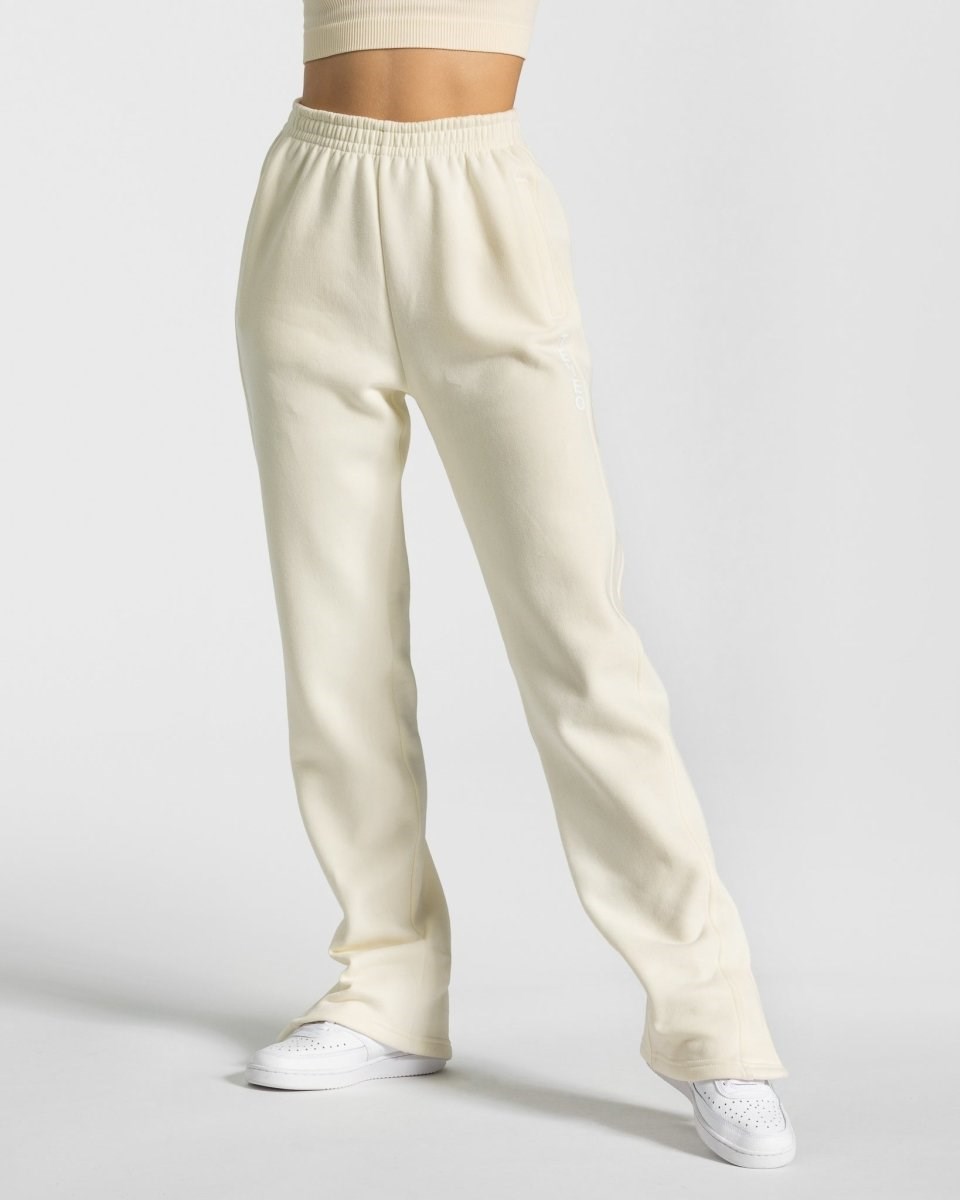 TEVEO Sassy Slit Jogger Ivory Femme | OHQ-96382530