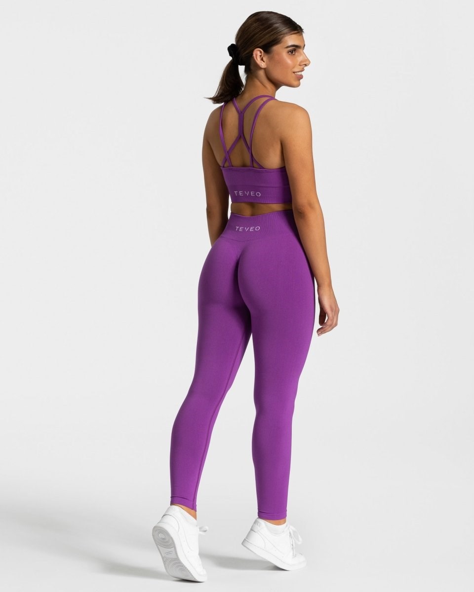 TEVEO Timeless Scrunch Leggings Violette Femme | UBM-83575283