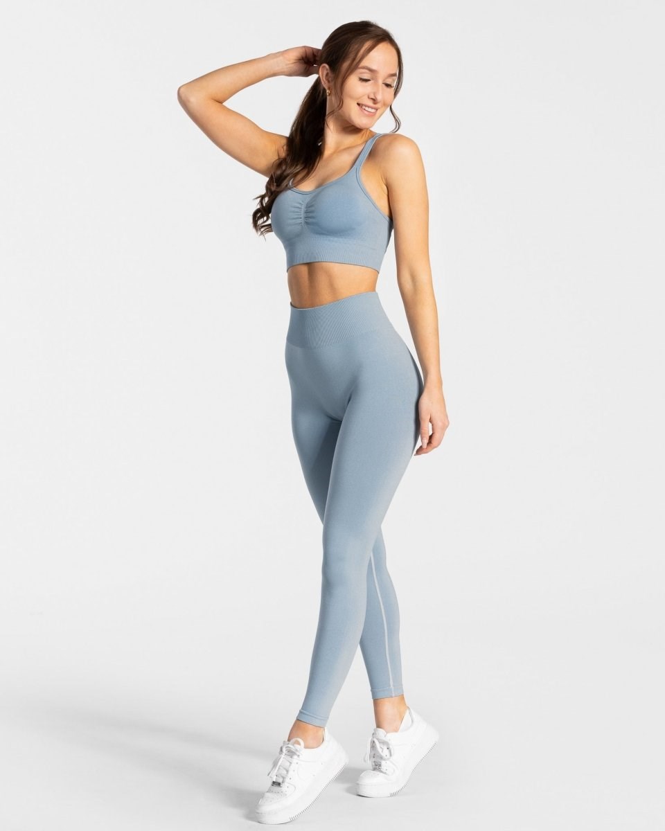 TEVEO Timeless Scrunch Leggings Bleu Femme | XSA-39227250