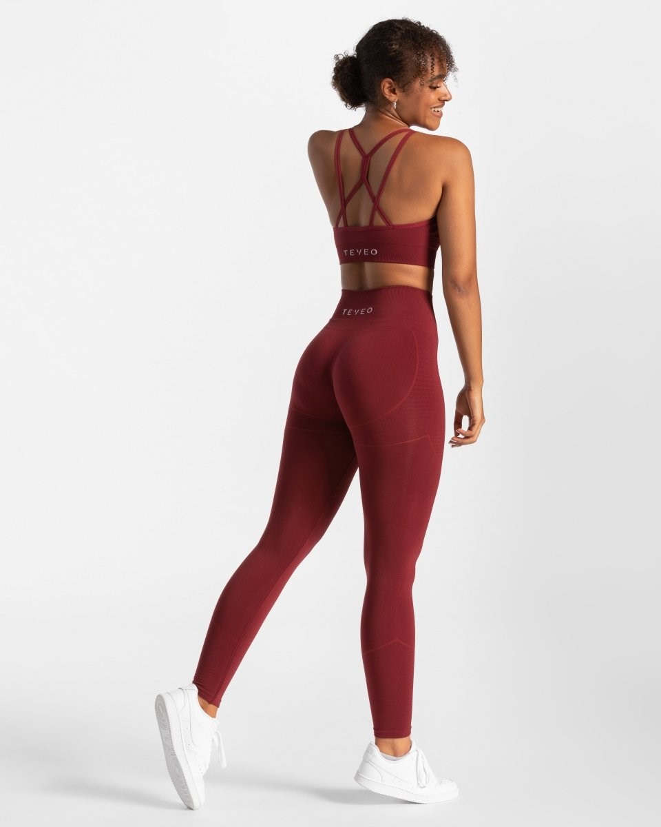 TEVEO True Leggings Rouge Femme | JVX-86859178