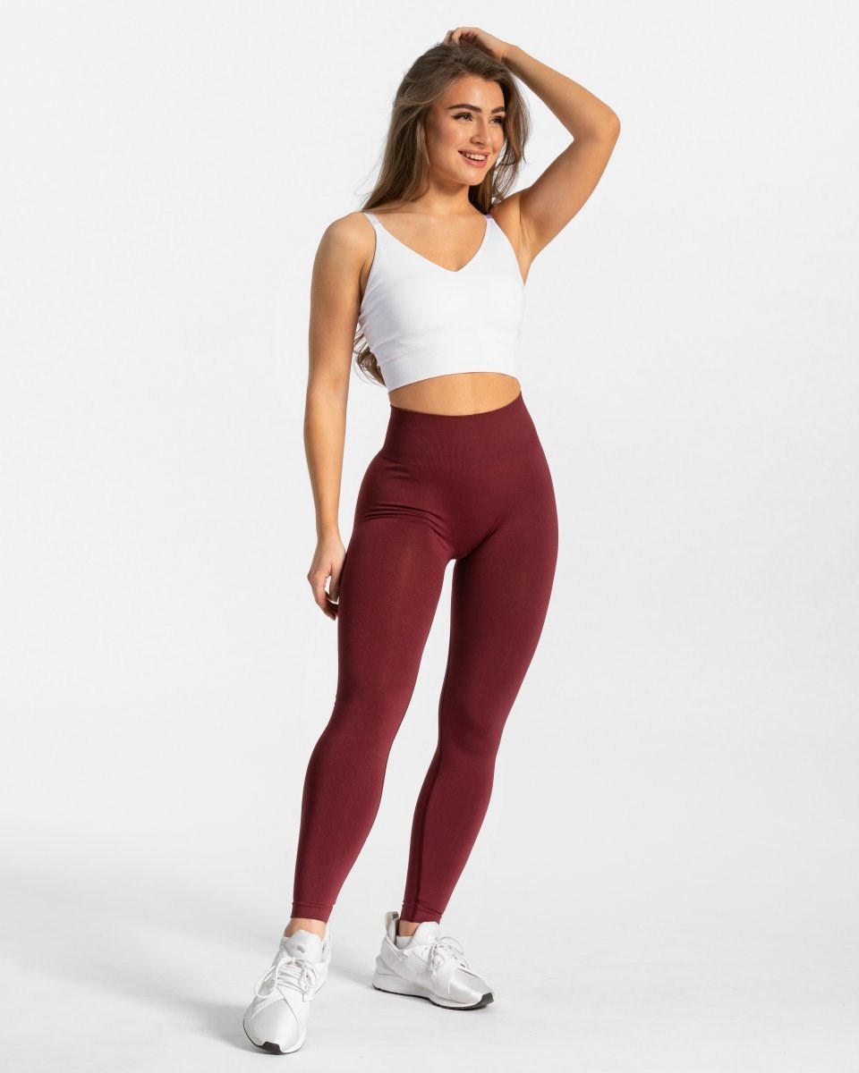 TEVEO Classy Leggings Rouge Femme | LID-54458831