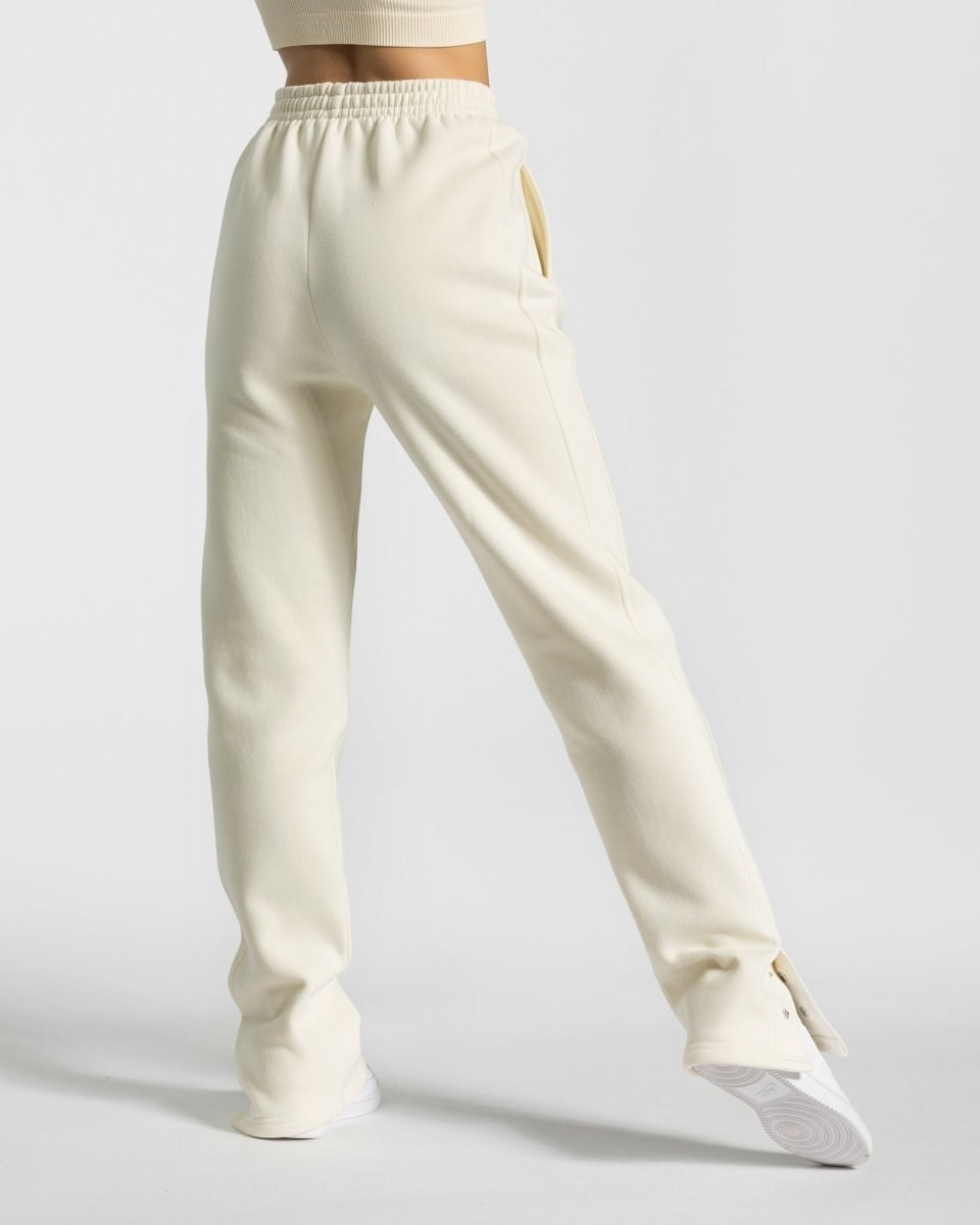 TEVEO Sassy Slit Jogger Ivory Femme | OHQ-96382530