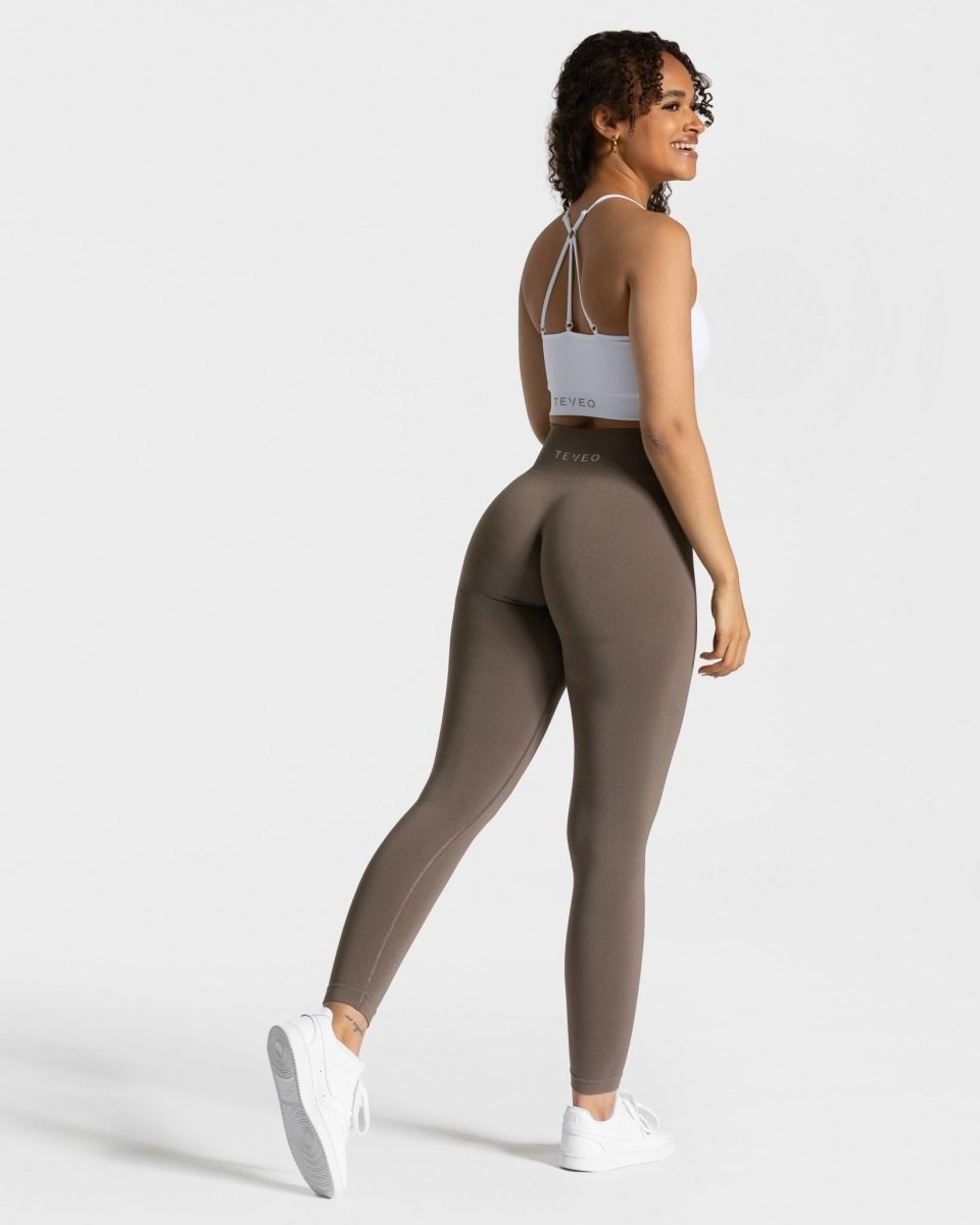 TEVEO Classy Leggings Taupe Femme | NKU-57761764