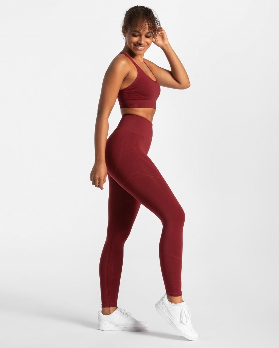 TEVEO True Leggings Rouge Femme | JVX-86859178