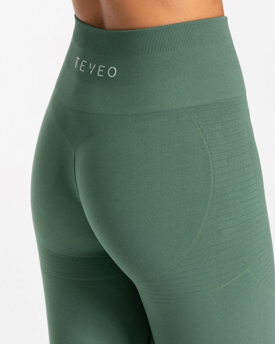 TEVEO True Leggings Vert Foncé Femme | CWD-68355231