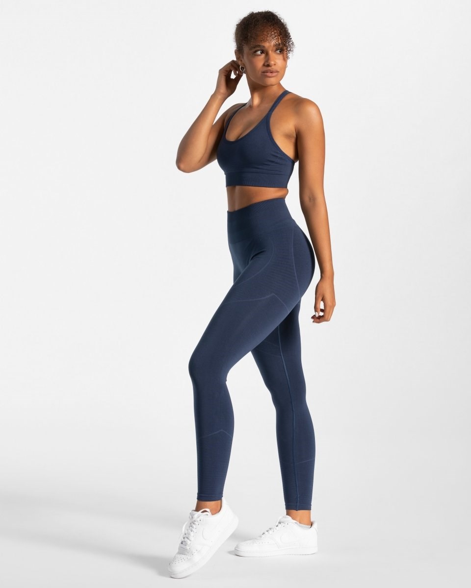 TEVEO True Leggings Bleu Foncé Femme | MQA-41695922