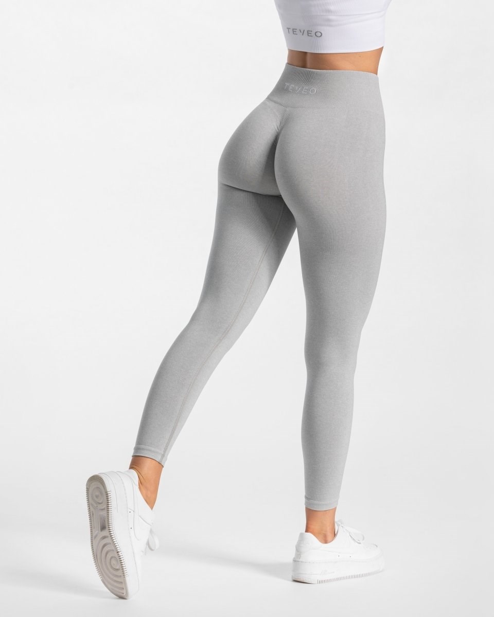 TEVEO Timeless Scrunch Leggings Grise Clair Femme | WAF-25984739