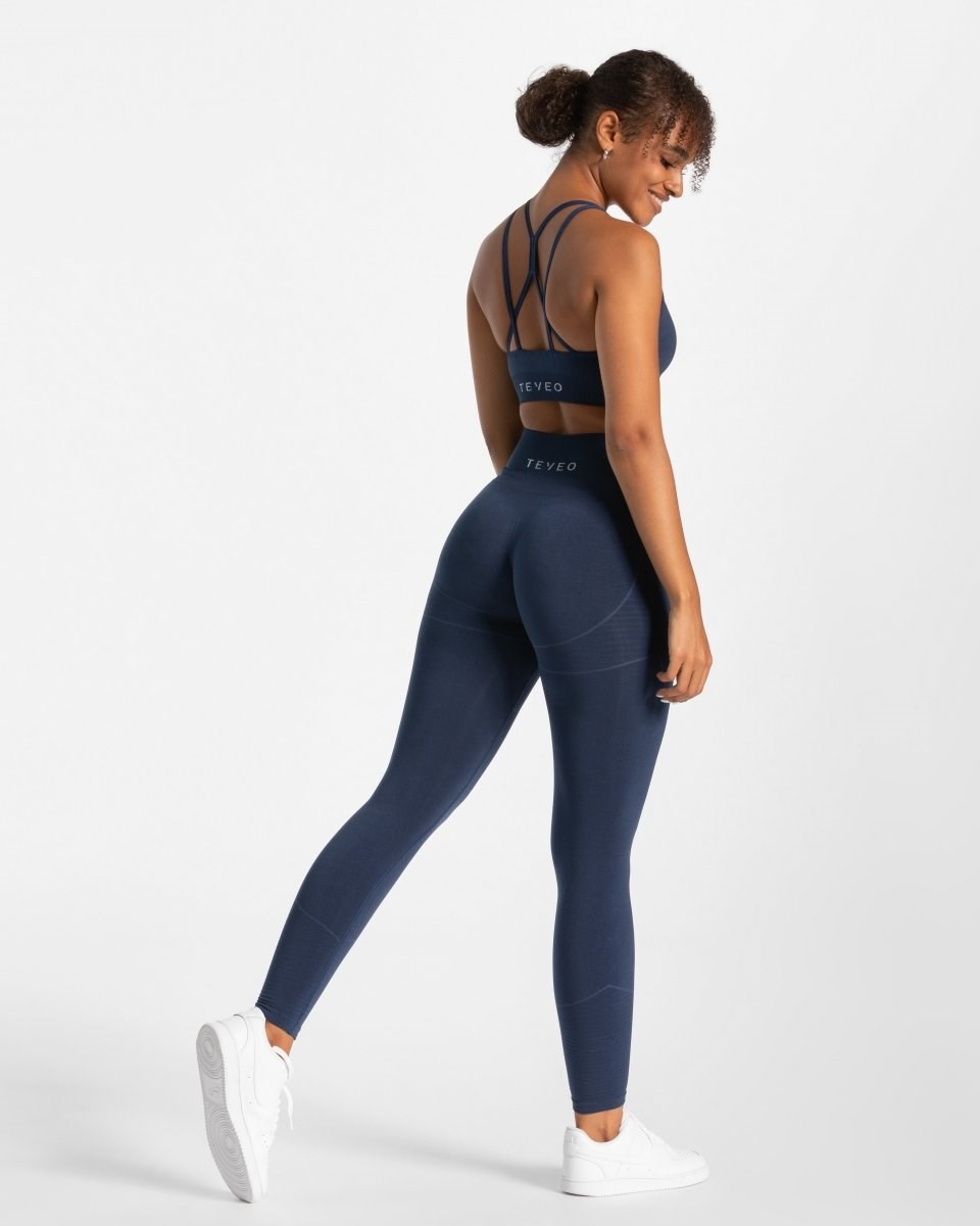 TEVEO True Leggings Bleu Foncé Femme | MQA-41695922