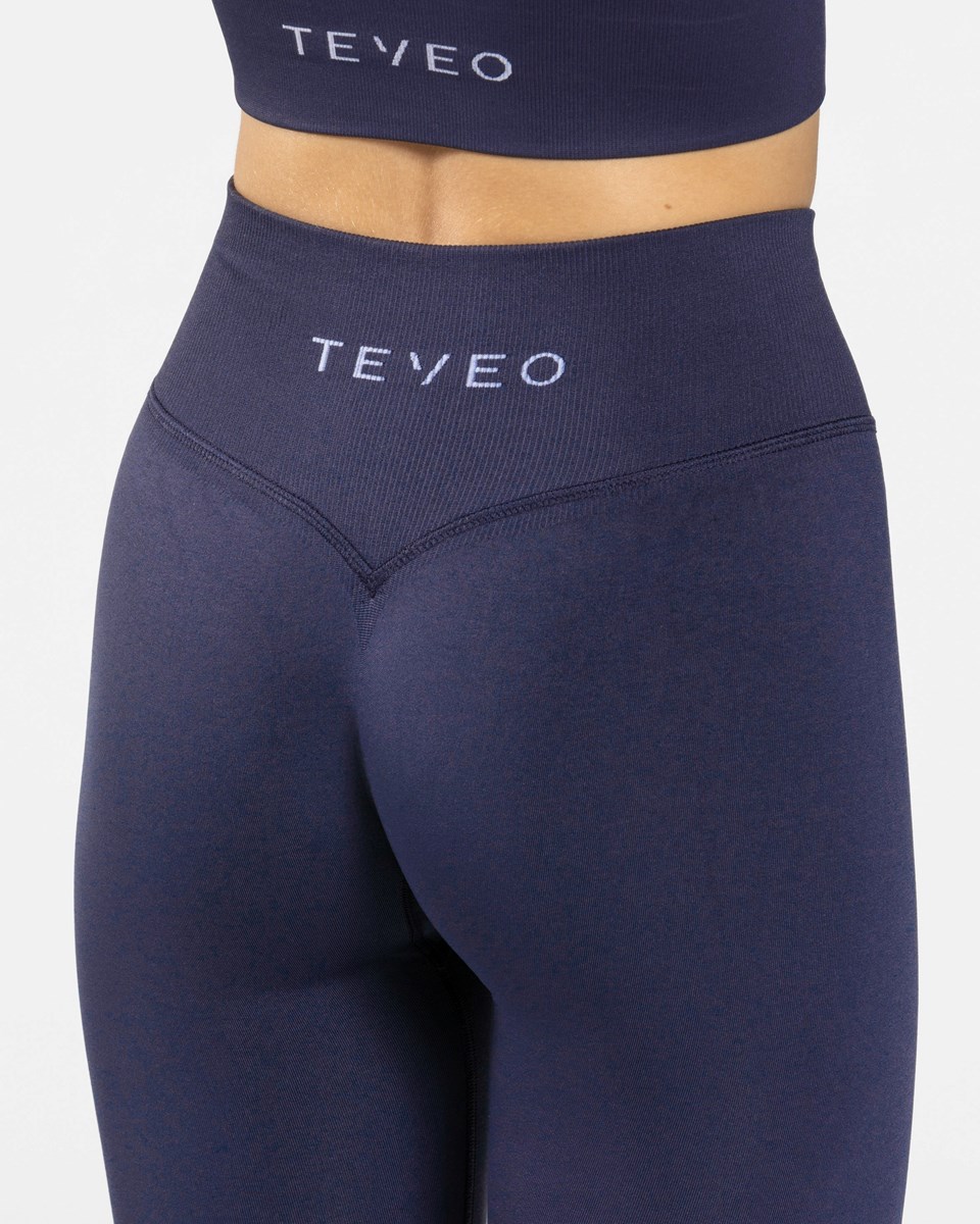 TEVEO Sensation Leggings Bleu Foncé Femme | TJF-57584687