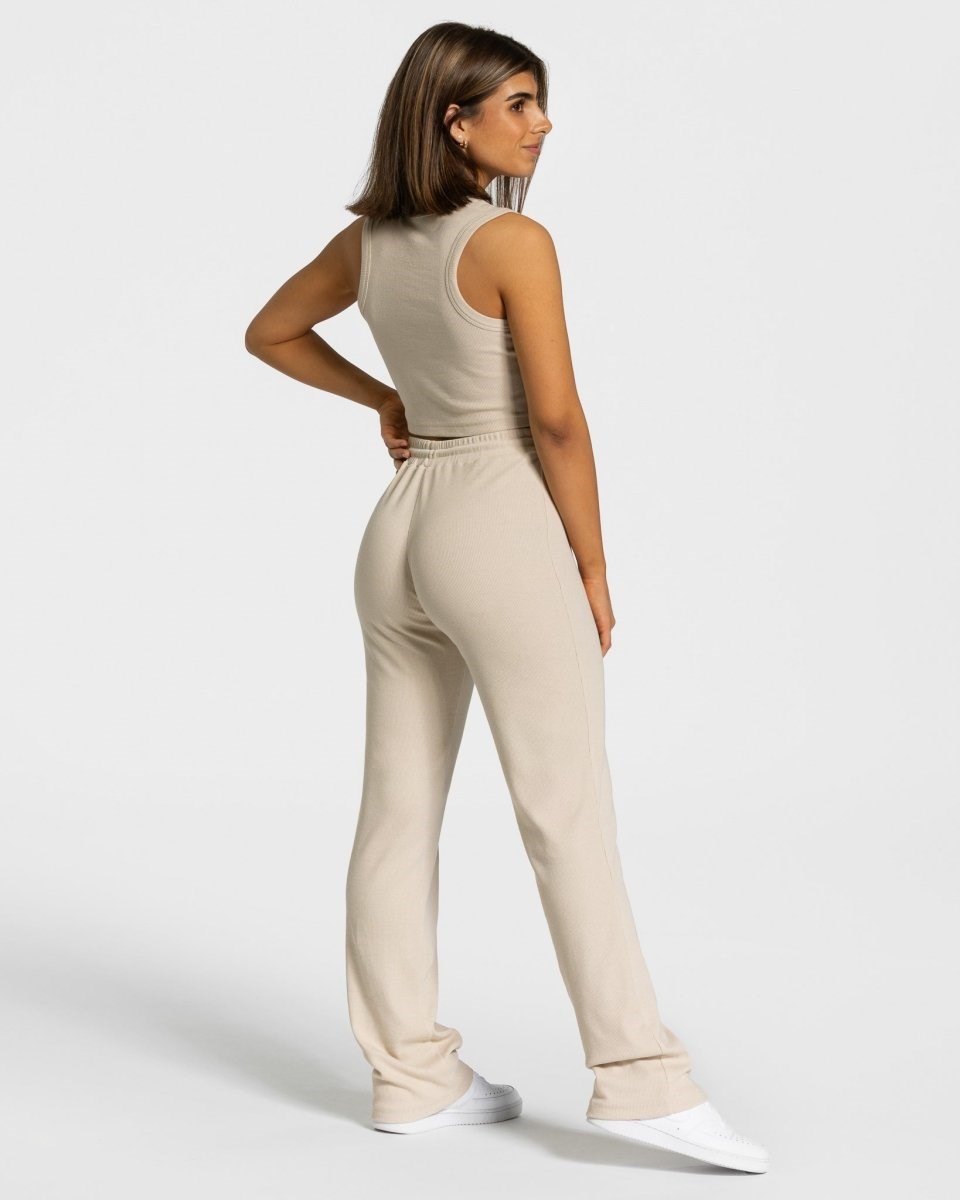 TEVEO Lounge Pants Beige Femme | DFO-38917026