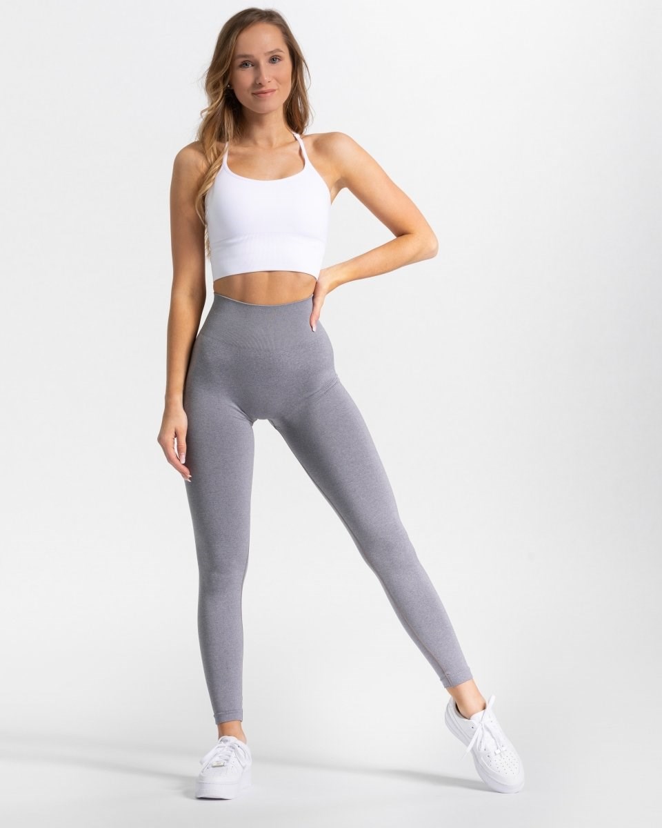 TEVEO Classy Leggings Gray Femme | ANQ-89213150