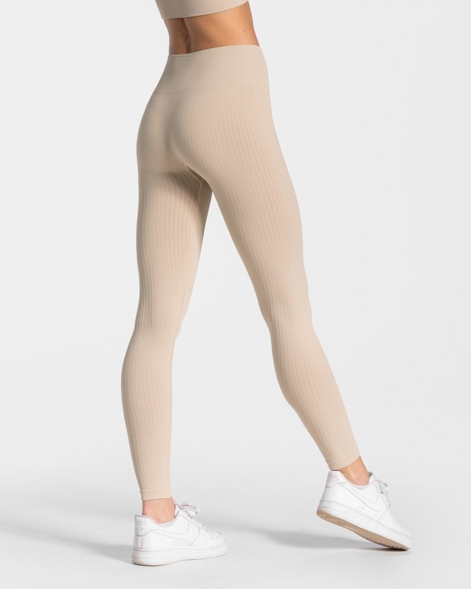 TEVEO Golden Leggings Beige Femme | XVV-43703912