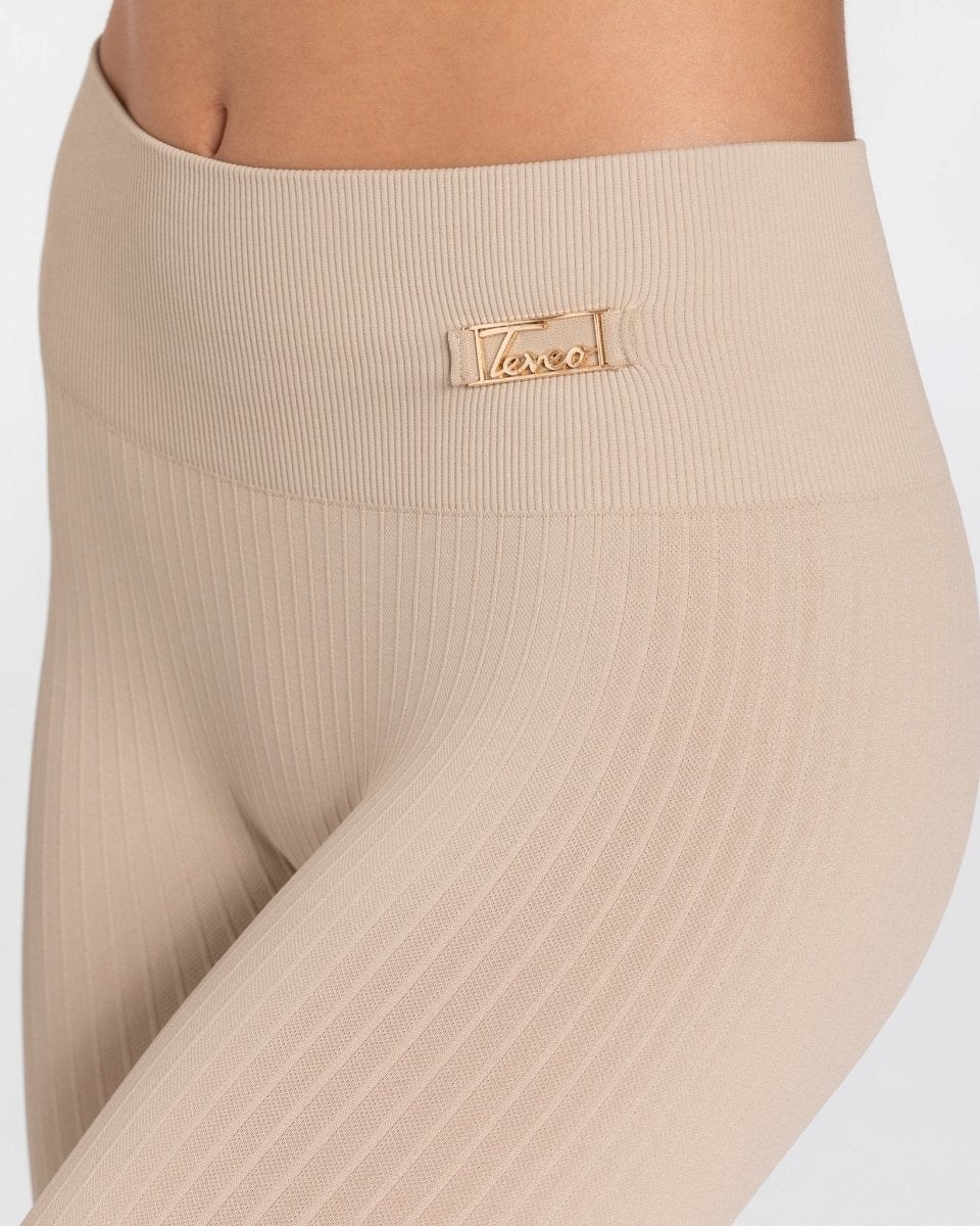 TEVEO Golden Leggings Beige Femme | XVV-43703912