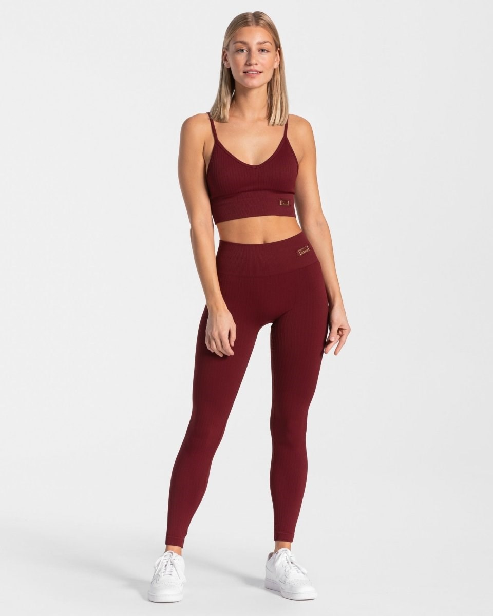 TEVEO Golden Leggings Bordeaux Femme | COL-10769862