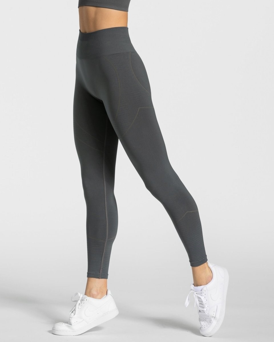 TEVEO True Leggings Grise Foncé Femme | FGQ-73455883