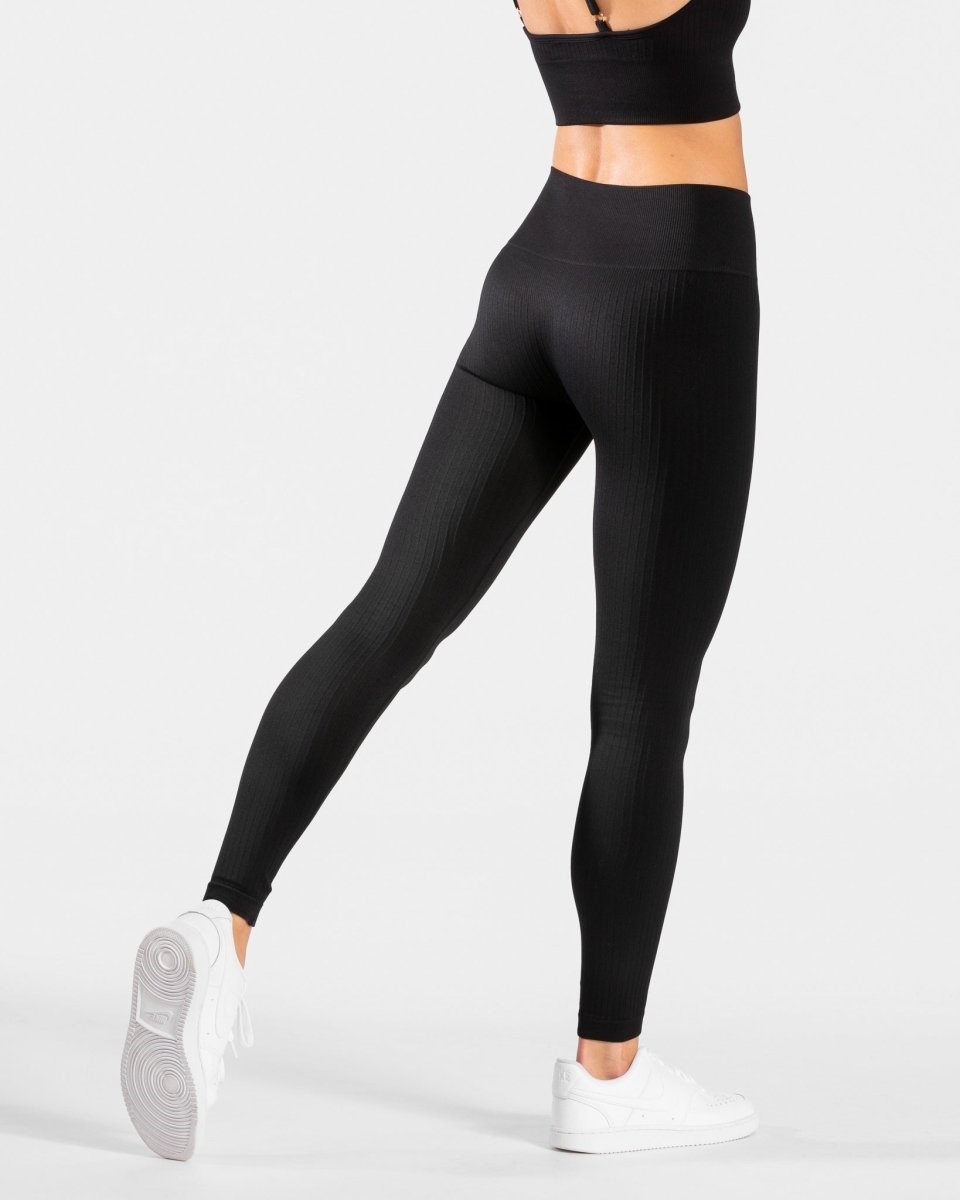 TEVEO Golden Leggings Noir Femme | RZZ-32642958