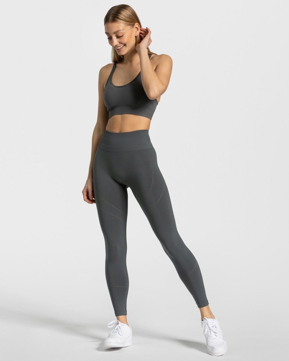 TEVEO True Leggings Grise Foncé Femme | FGQ-73455883