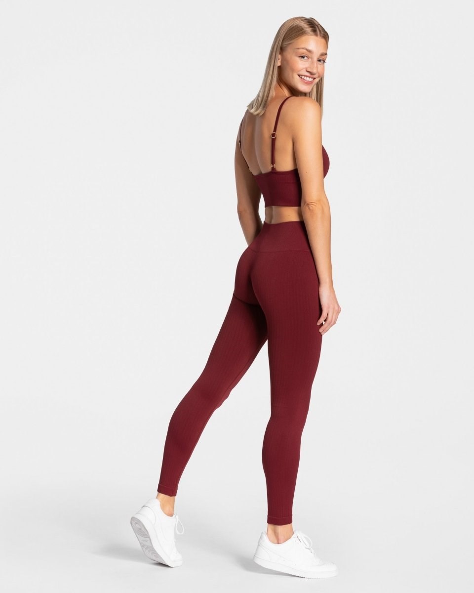 TEVEO Golden Leggings Bordeaux Femme | COL-10769862